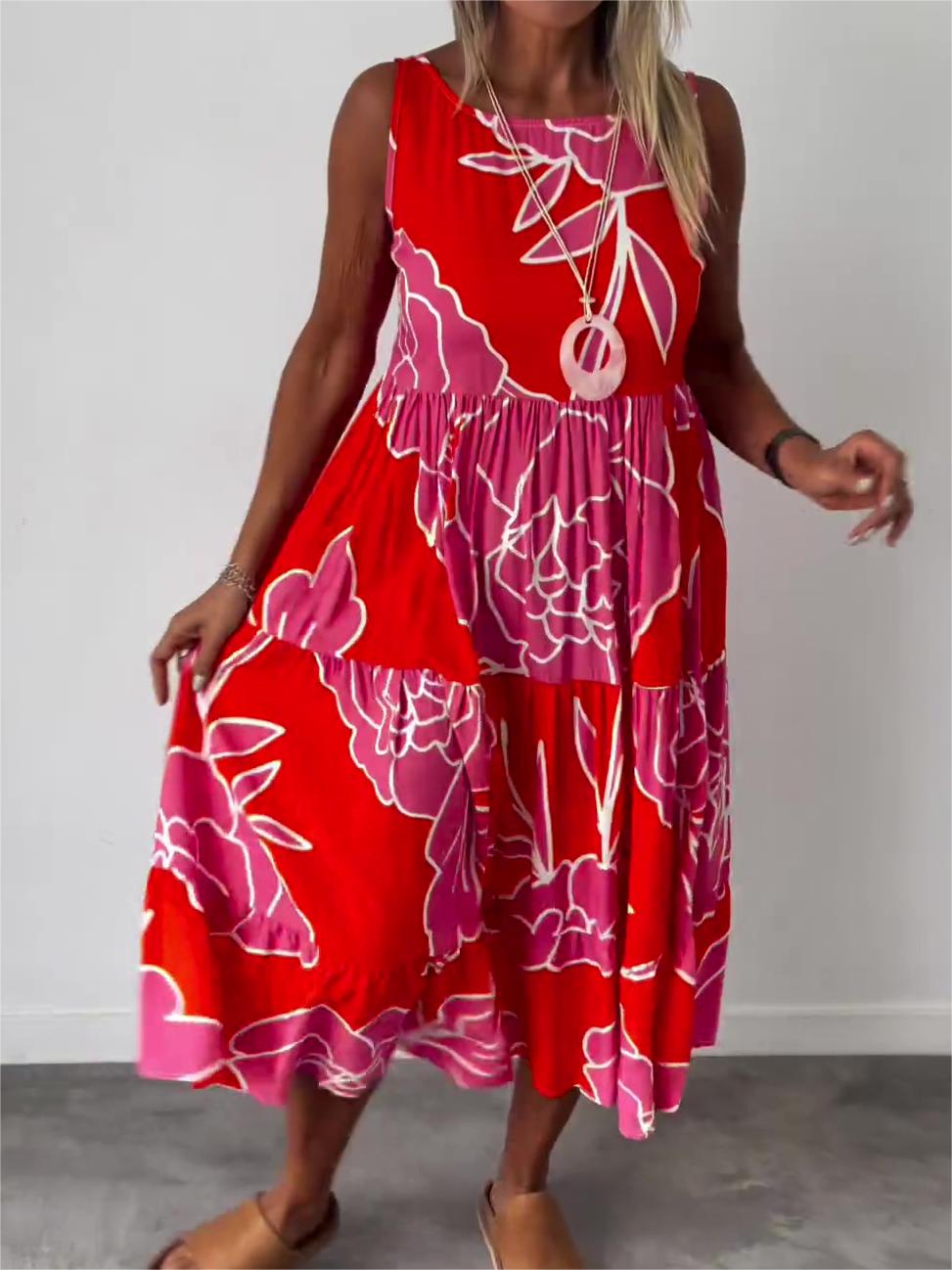 Keizara | Stylish Dress with Floral Print