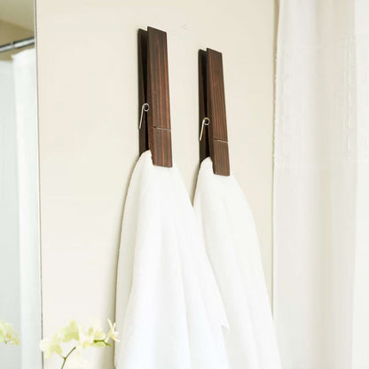 Giant Clothespin Towel Holders
