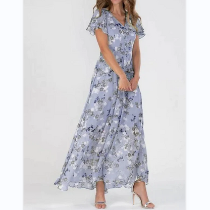 Hailey - Dress with short sleeves and floral print